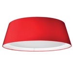 Tapered Drum Ceiling Light Fixture - Red
