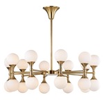 Astoria Chandelier - Aged Brass / Opal