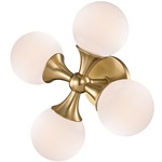 Astoria Wall / Ceiling Light - Floor Model - Aged Brass / Opal