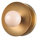 Julien Wall / Ceiling Light - Aged Brass / Opal