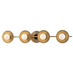 Julien Bathroom Vanity Light - Aged Brass / Opal