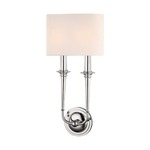 Lourdes Wall Sconce - Polished Nickel / Off White