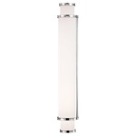 Malcolm Bathroom Vanity Light - Polished Nickel / White