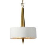 Obeliska Chandelier - Gold / White