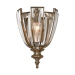 Vicentina Wall Sconce - Burnished Silver Champagne Leaf / Crystal