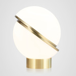 Mini Crescent Table Lamp - Brushed Brass / Opal