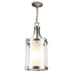 Essex Pendant - Buffed Nickel / Opal