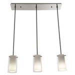 Essex Linear Pendant - Buffed Nickel / Opal
