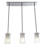 Essex Linear Pendant - Chrome / Opal