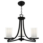 Essex Semi Flush/Chandelier - Graphite / Opal