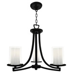 Essex Semi Flush/Chandelier - Graphite/ Opal