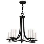 Essex Semi Flush/Chandelier - Graphite / Opal
