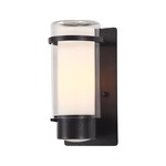 Essex Outdoor Wall Light - Hammered Black / Opal / Clear