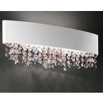 Ola OV50 LED Wall Light - Matte White / Cold Colored Crystals