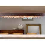 Ola Oval Ceiling Flush Light - Matte Bronze / Warm Colored Crystals