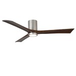 Irene Hugger Ceiling Fan - Brushed Nickel / Walnut Tone
