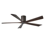 Irene Hugger Ceiling Fan - Textured Bronze / Walnut Tone