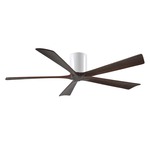 Irene Hugger Ceiling Fan - Gloss White / Walnut Tone