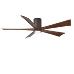 Irene Hugger Ceiling Fan - Textured Bronze / Walnut Tone