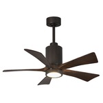 Patricia Ceiling Fan With Light - Textured Bronze / Walnut