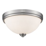 Ashton Ceiling Light - Brushed Nickel / Matte Opal