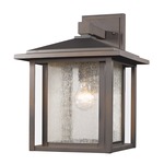 Aspen Outdoor Wall Light - Oil Rubbed Bronze / Clear Seeded