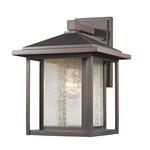 Aspen Outdoor Wall Light - Oil Rubbed Bronze / Clear Seeded