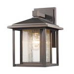 Aspen Outdoor Wall Light - Oil Rubbed Bronze / Clear Seeded