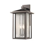 Aspen Outdoor Wall Light - Oil Rubbed Bronze / Clear Seeded