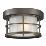 Exterior Additions Outdoor Ceiling Flush Light - Oil Rubbed Bronze / Frosted Seeded