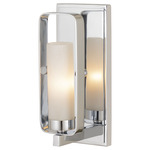 Aideen Wall Sconce - Chrome / Matte Opal