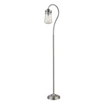 Celeste Floor Lamp - Brushed Nickel / Clear Seeded