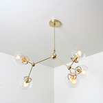 E5 Pendant - Satin Brass / Clear