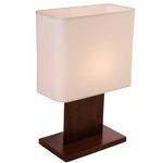 Clean Table Lamp - Walnut / White Linen