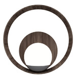 Sfera Hoop Wall Sconce - Walnut / White Acrylic