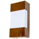 Clean Risk Wall Sconce - Imbuia / White Acrylic