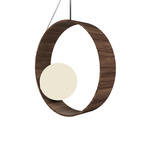 Sfera Hoop Pendant - American Walnut / Frosted