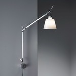 Tolomeo Shade Wall Light Plug In - Aluminum / Parchment Paper