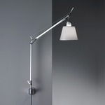 Tolomeo Shade Wall Light Plug In - Aluminum / Grey Fiber