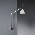 Tolomeo Shade Wall Light Hardwired - Aluminum / Grey Fiber