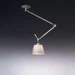 Tolomeo Shade Off Center Suspension - Aluminum / Parchment Paper