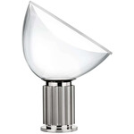 Taccia Small LED Table Lamp - Silver / White