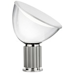 Taccia LED Methacrylate Table Lamp - Silver / White