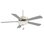 Contractor Uni-Pack Ceiling Fan with Light - Polished Nickel / Silver