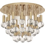 Milano Ceiling Light - Polished Brass / Crystal