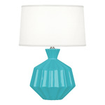 Orion Table Lamp - Egg Blue / Oyster Linen