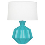 Orion Table Lamp - Egg Blue / Oyster Linen