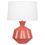 Orion Table Lamp - Melon / Oyster Linen