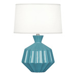 Orion Table Lamp - Steel Blue / Oyster Linen