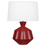 Orion Table Lamp - Oxblood / Oyster Linen